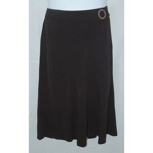 Black Sz 16 Casual or Dress Soft Faux Suede Side Zip Midi Skirt REQUIREMENTS